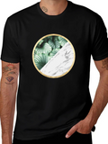 Nature Marble Circle Graphic Black Tee product image 1