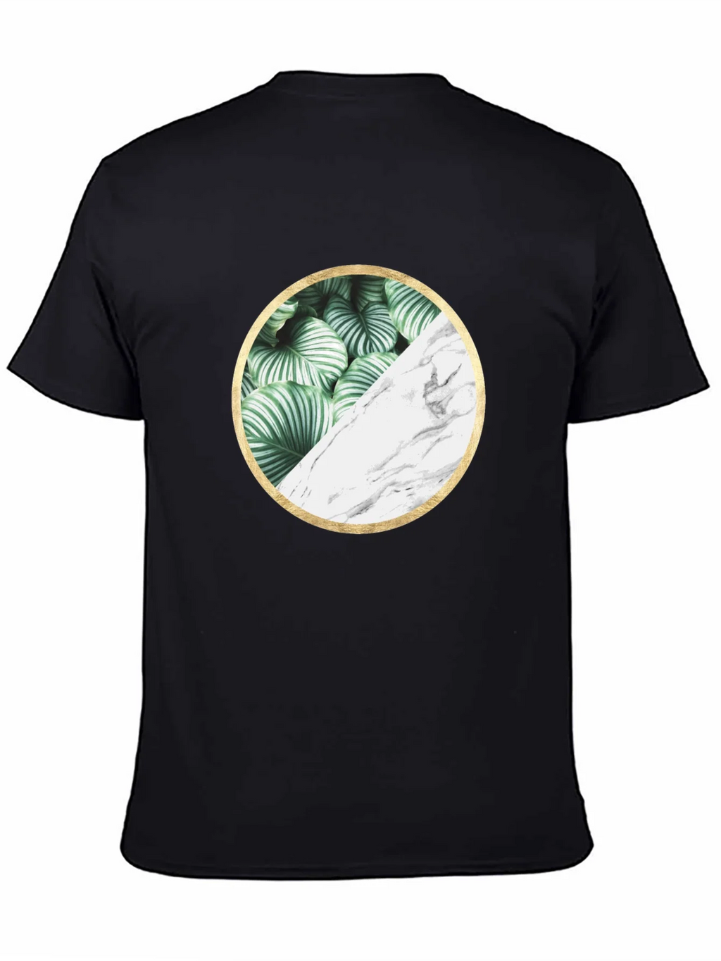 Nature Marble Circle Graphic Black Tee product image 4