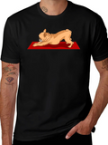 Yoga Dog Graphic Tee - Relaxed Fit Black T-Shirt product image 1