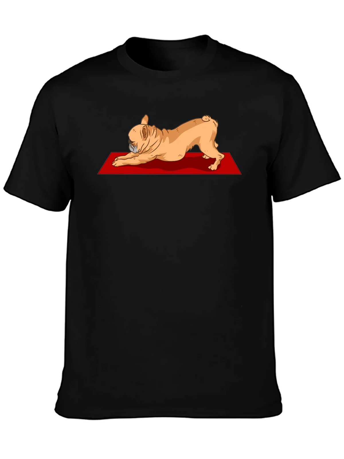 Yoga Dog Graphic Tee - Relaxed Fit Black T-Shirt product image 2