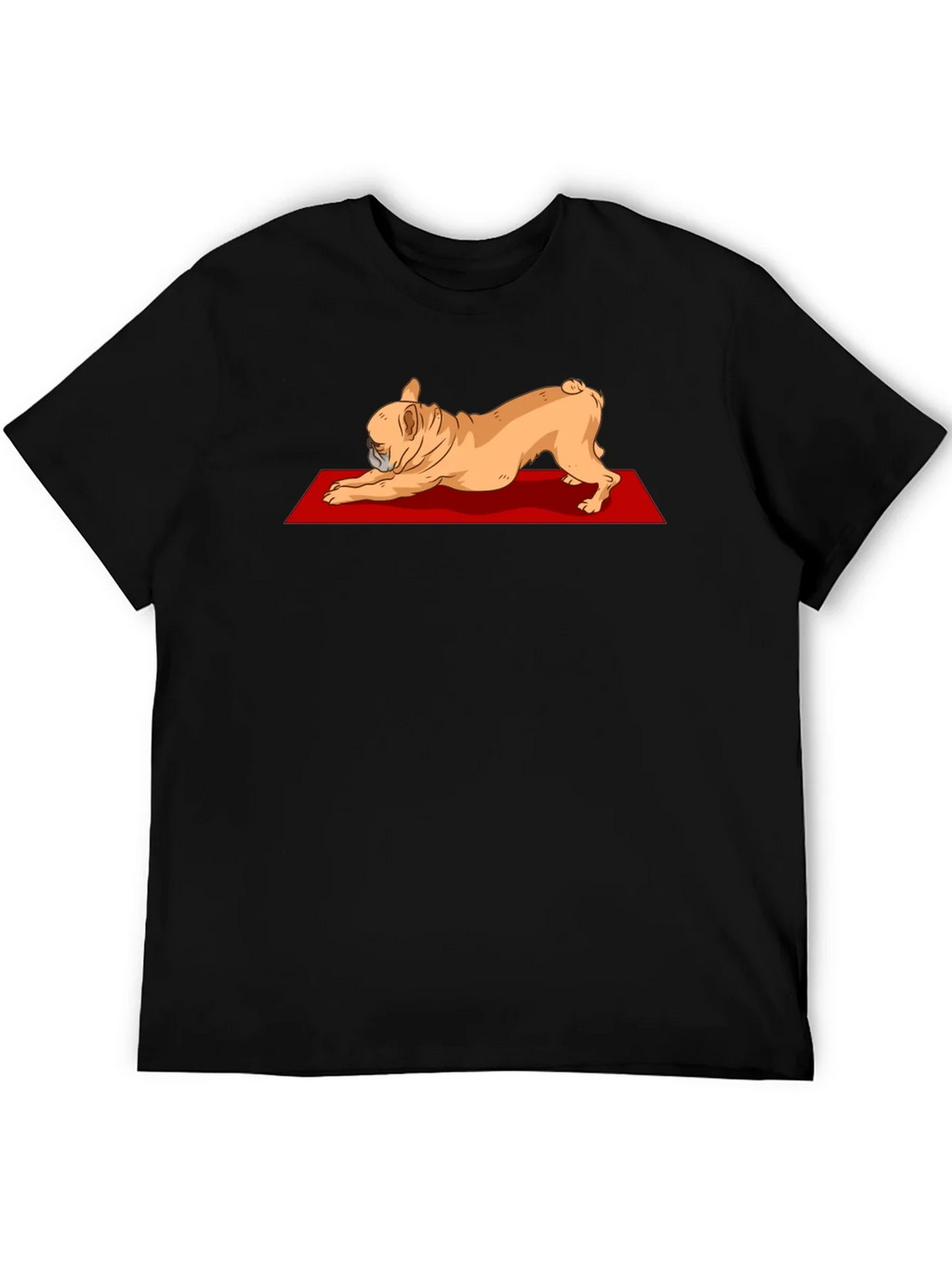 Yoga Dog Graphic Tee - Relaxed Fit Black T-Shirt product image 3