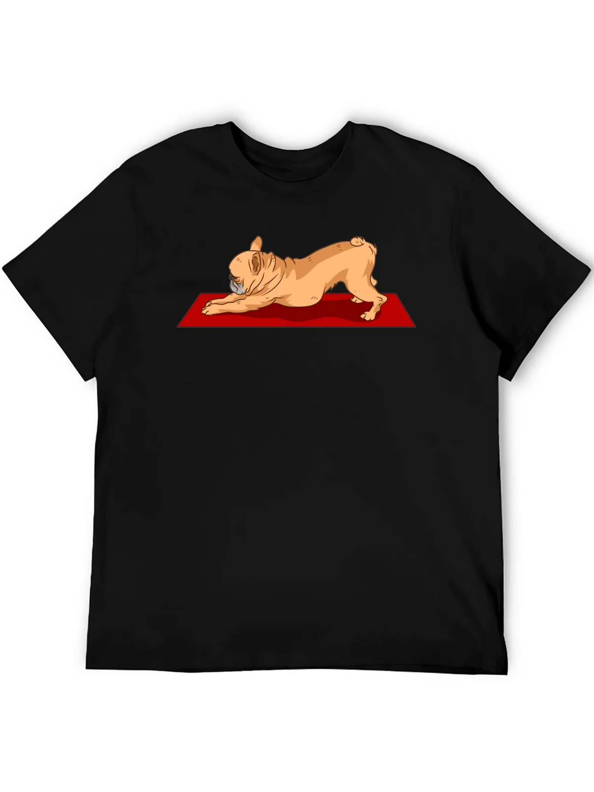 Yoga Dog Graphic Tee - Relaxed Fit Black T-Shirt product image 3