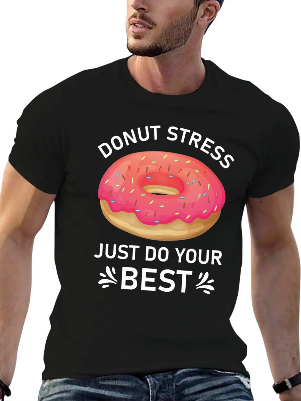 Donut Stress T-Shirt Funny Graphic Tee product image 6