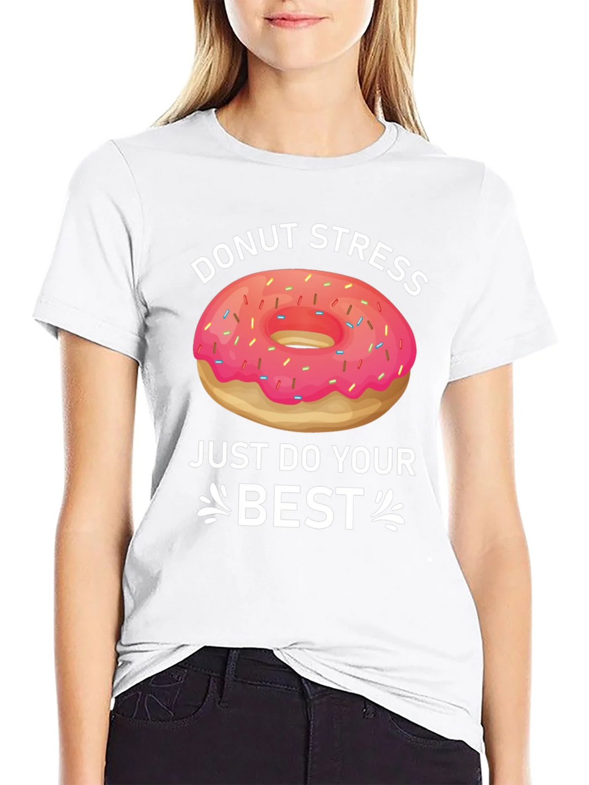 Donut Stress T-Shirt Funny Graphic Tee product image 8