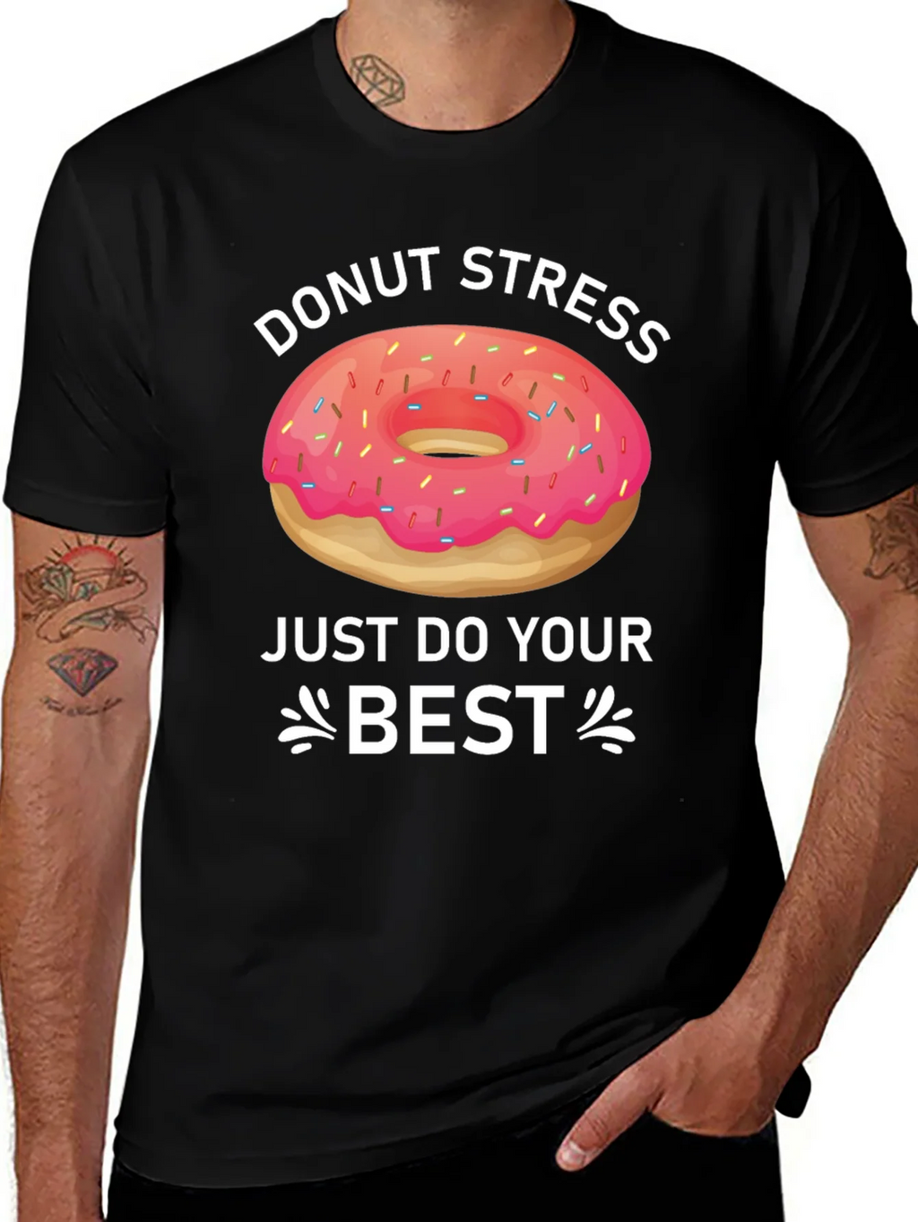 Donut Stress T-Shirt Funny Graphic Tee product image 1