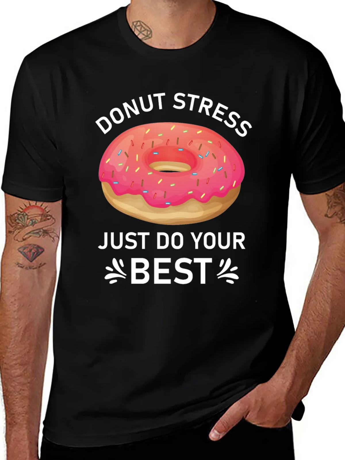 Donut Stress T-Shirt Funny Graphic Tee product image 1