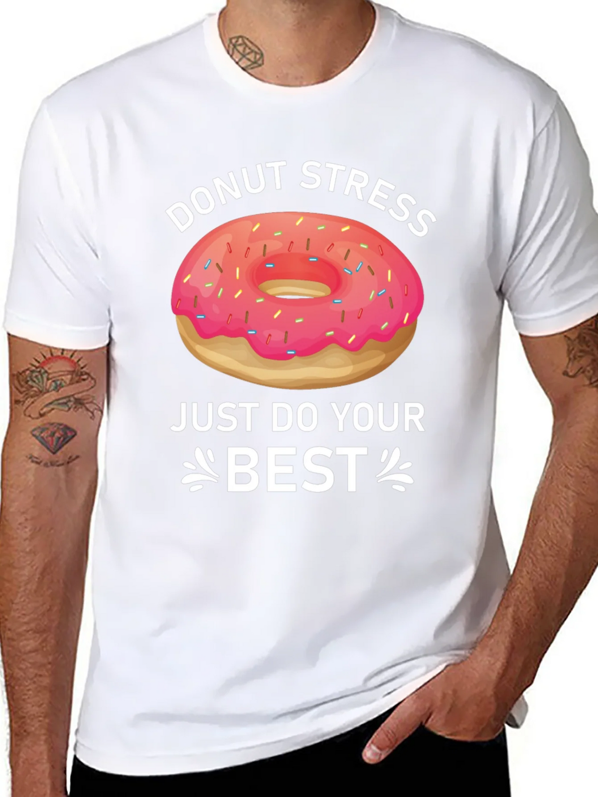 Donut Stress T-Shirt Funny Graphic Tee product image 7