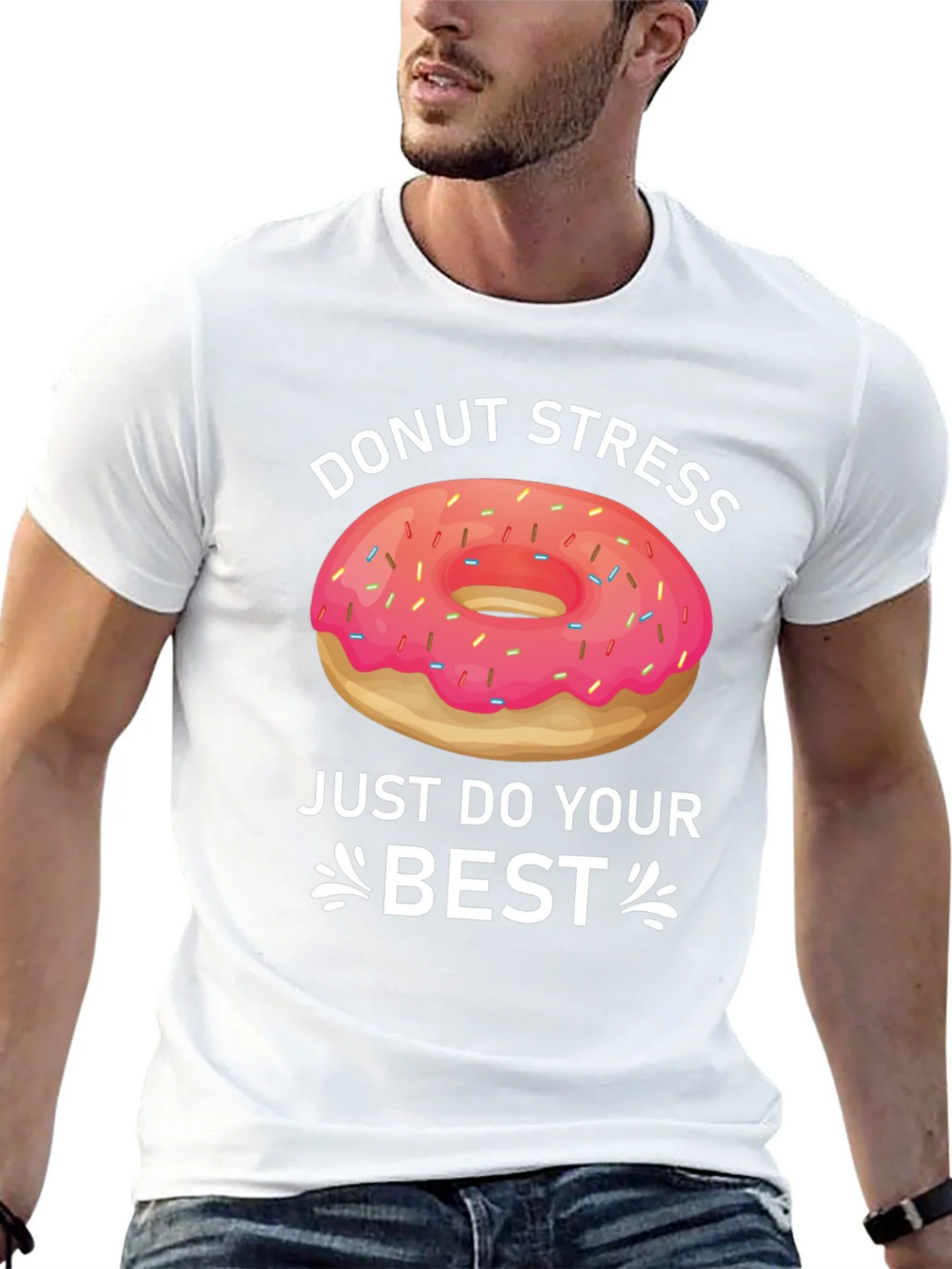 Donut Stress T-Shirt Funny Graphic Tee product image 12