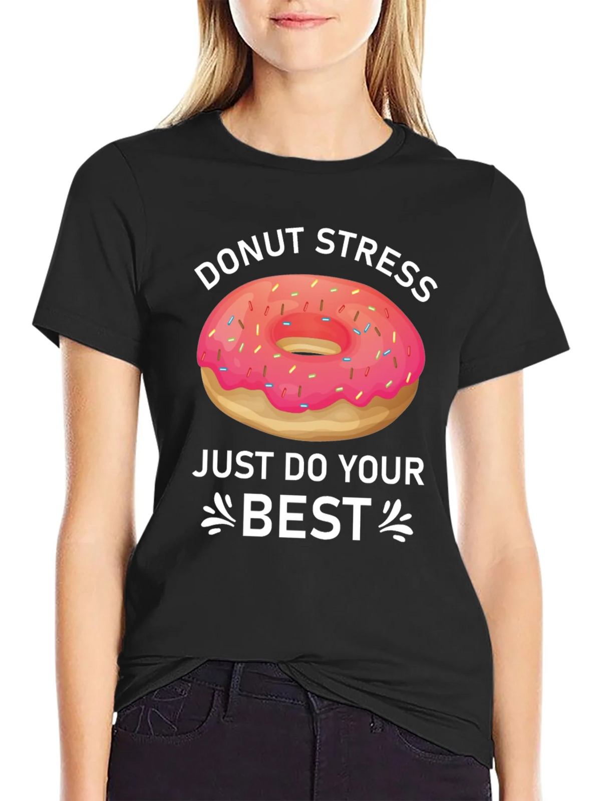 Donut Stress T-Shirt Funny Graphic Tee product image 2