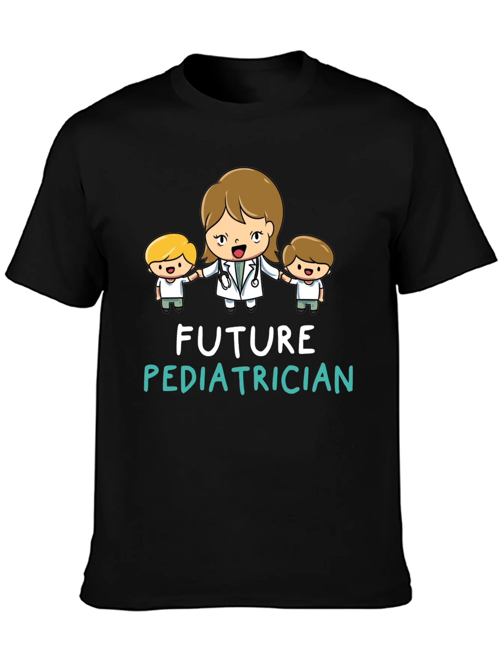 Future Pediatrician Black T-Shirt product image 3