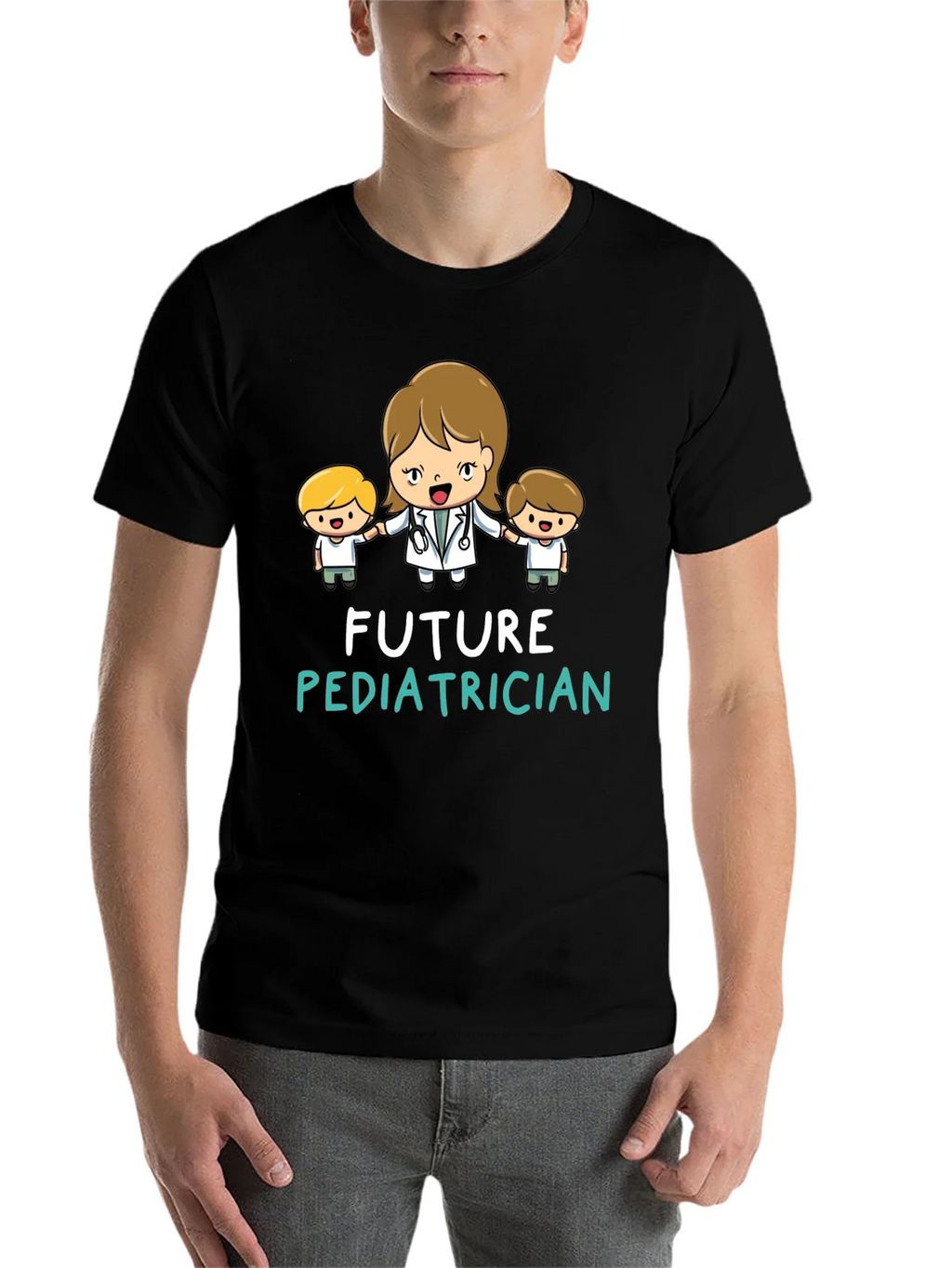 Future Pediatrician Black T-Shirt product image 4