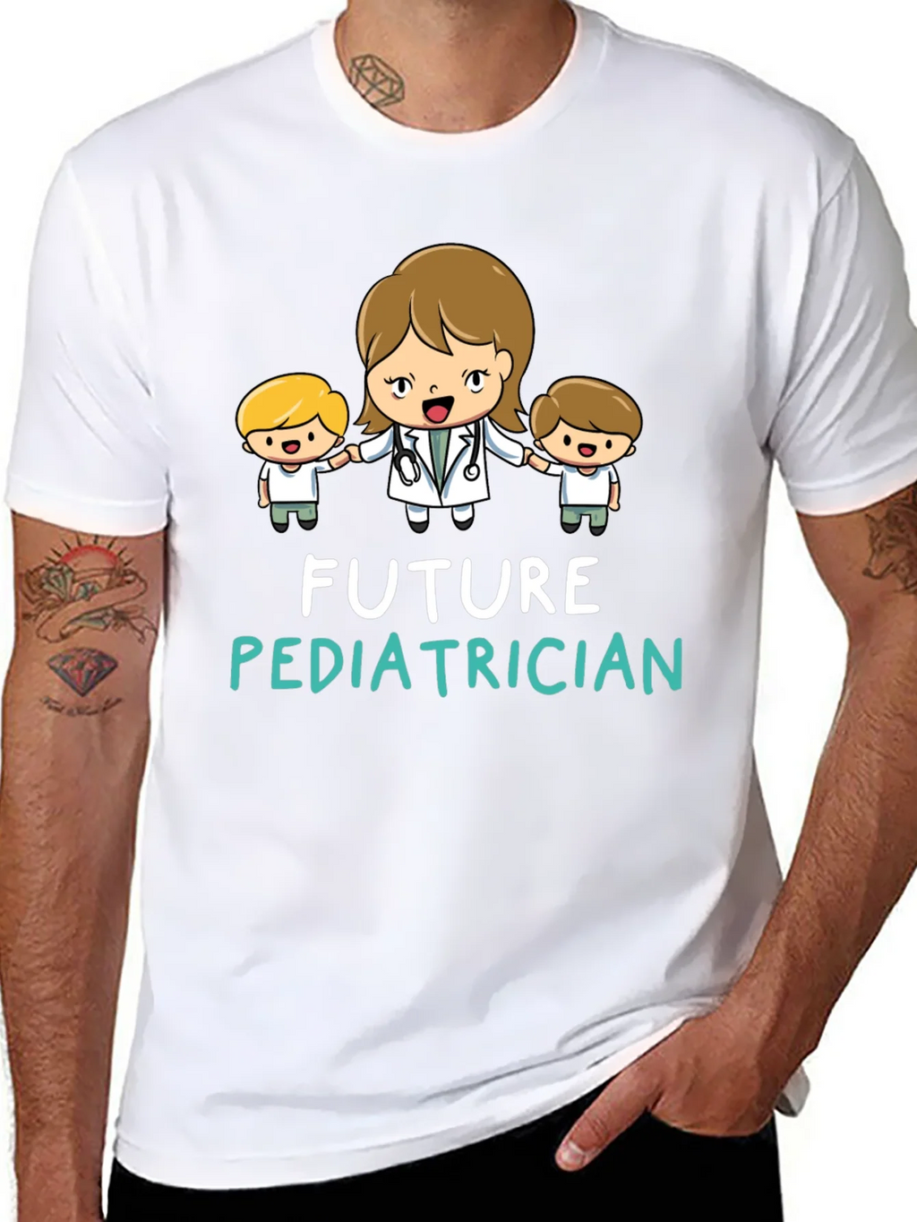 Future Pediatrician Black T-Shirt product image 7