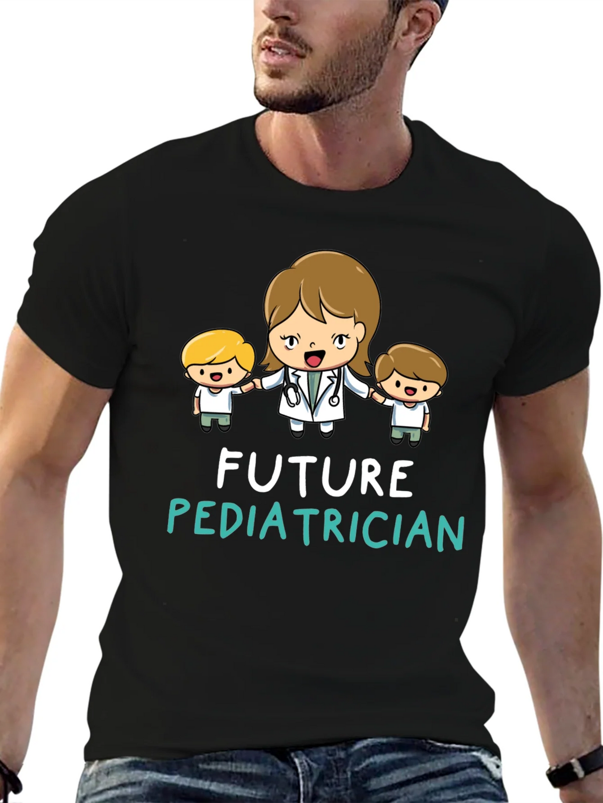 Future Pediatrician Black T-Shirt product image 6