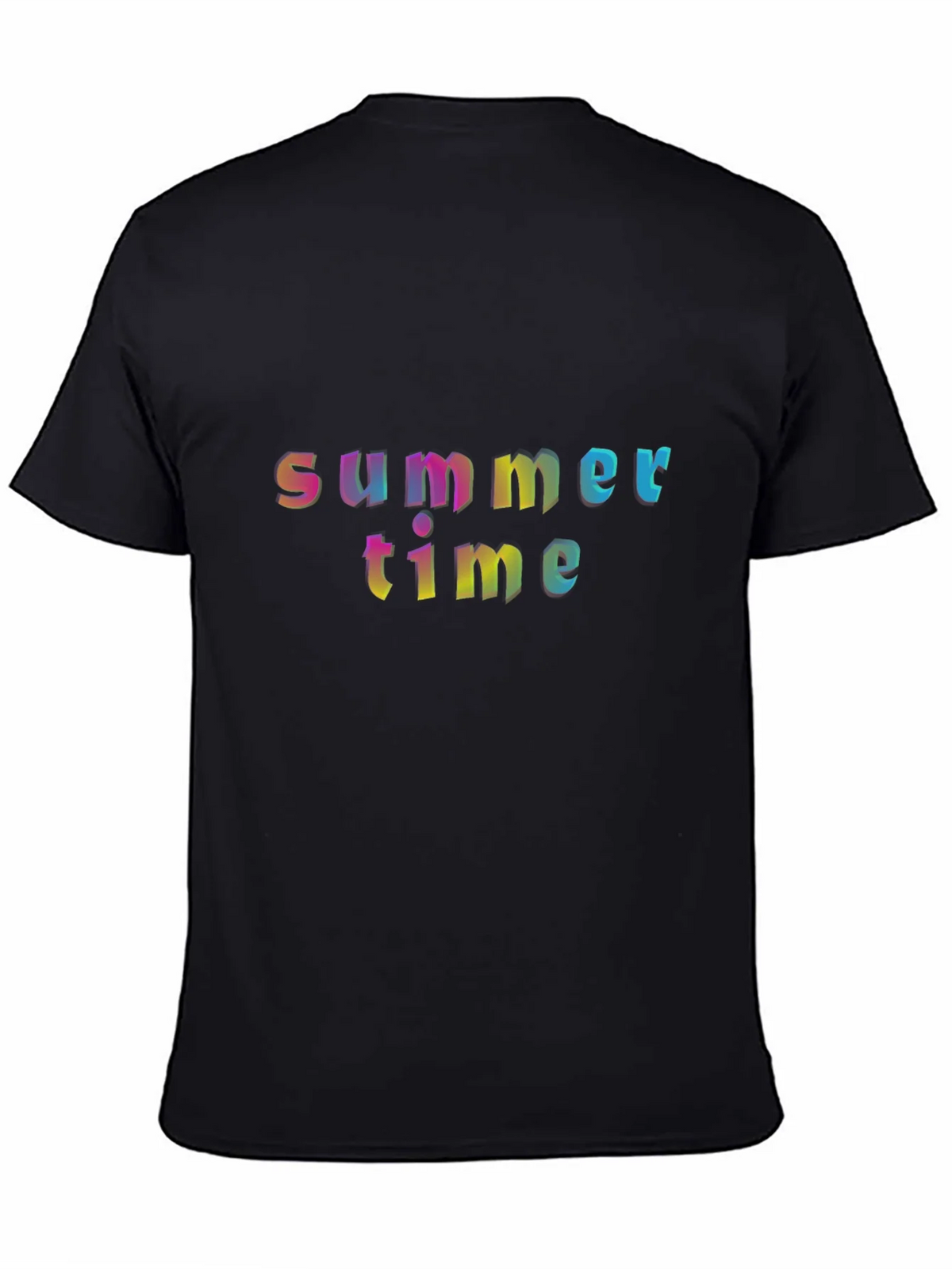 Summer Time Graphic T-Shirt - Rainbow Text Design product image 4