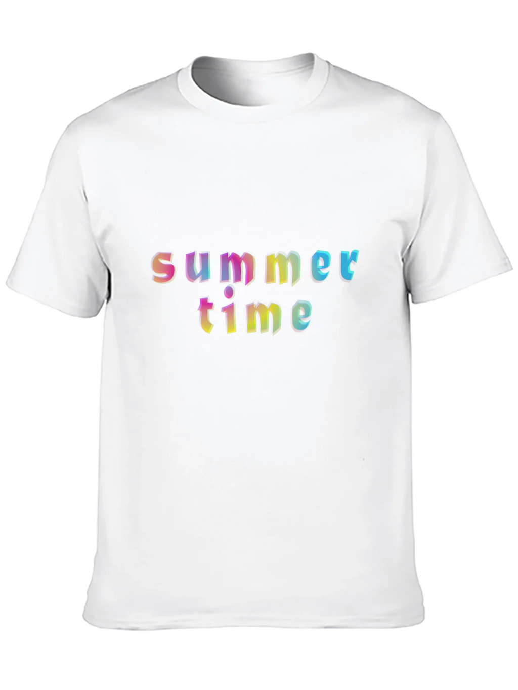 Summer Time Graphic T-Shirt - Rainbow Text Design product image 9