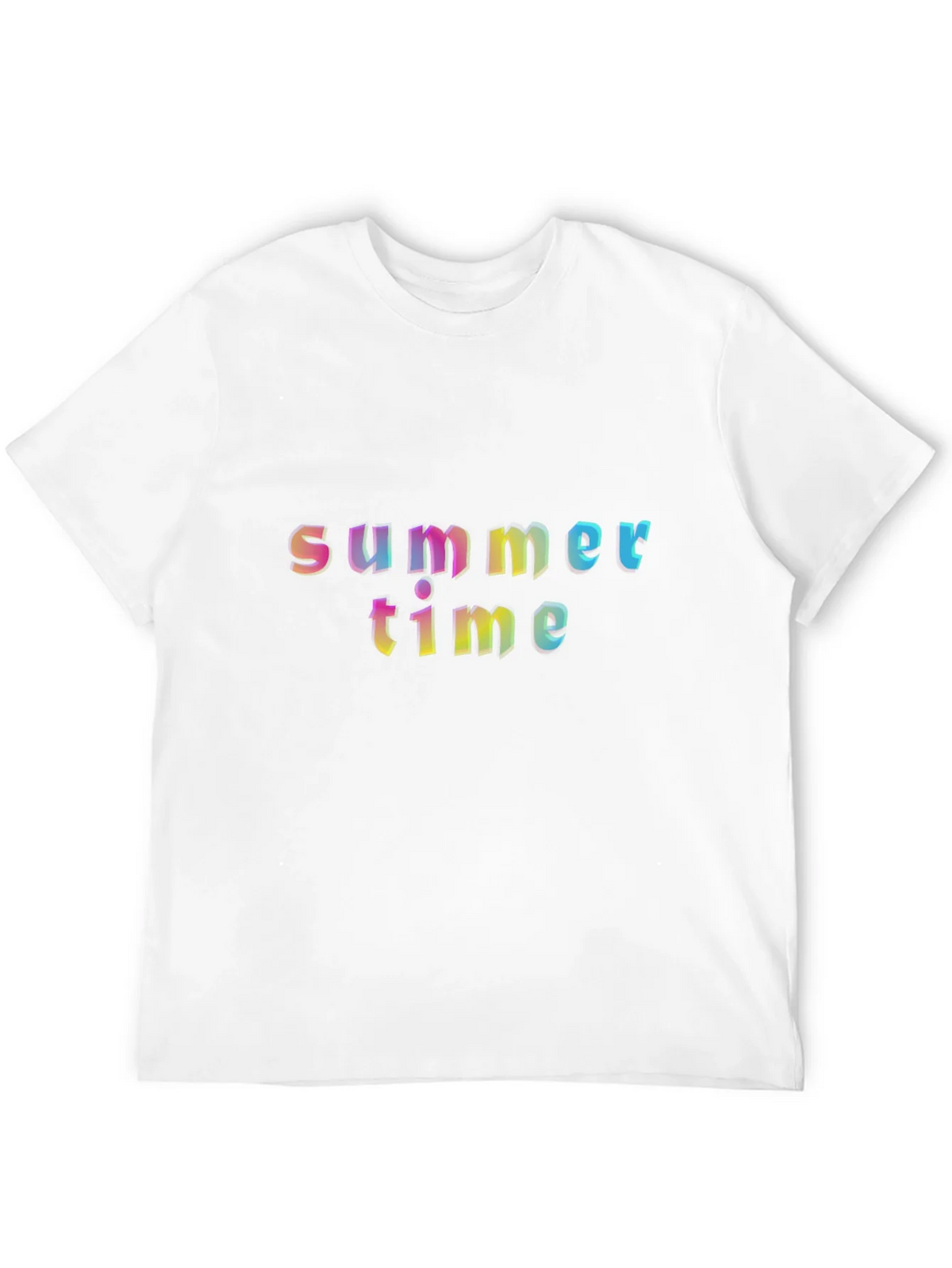 Summer Time Graphic T-Shirt - Rainbow Text Design product image 11