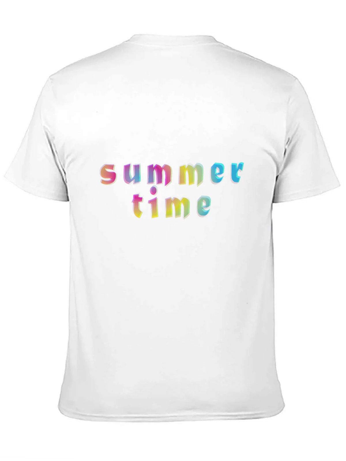 Summer Time Graphic T-Shirt - Rainbow Text Design product image 10