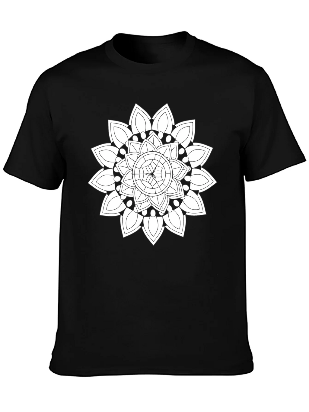 Black T-Shirt with Mandala Design product image 2