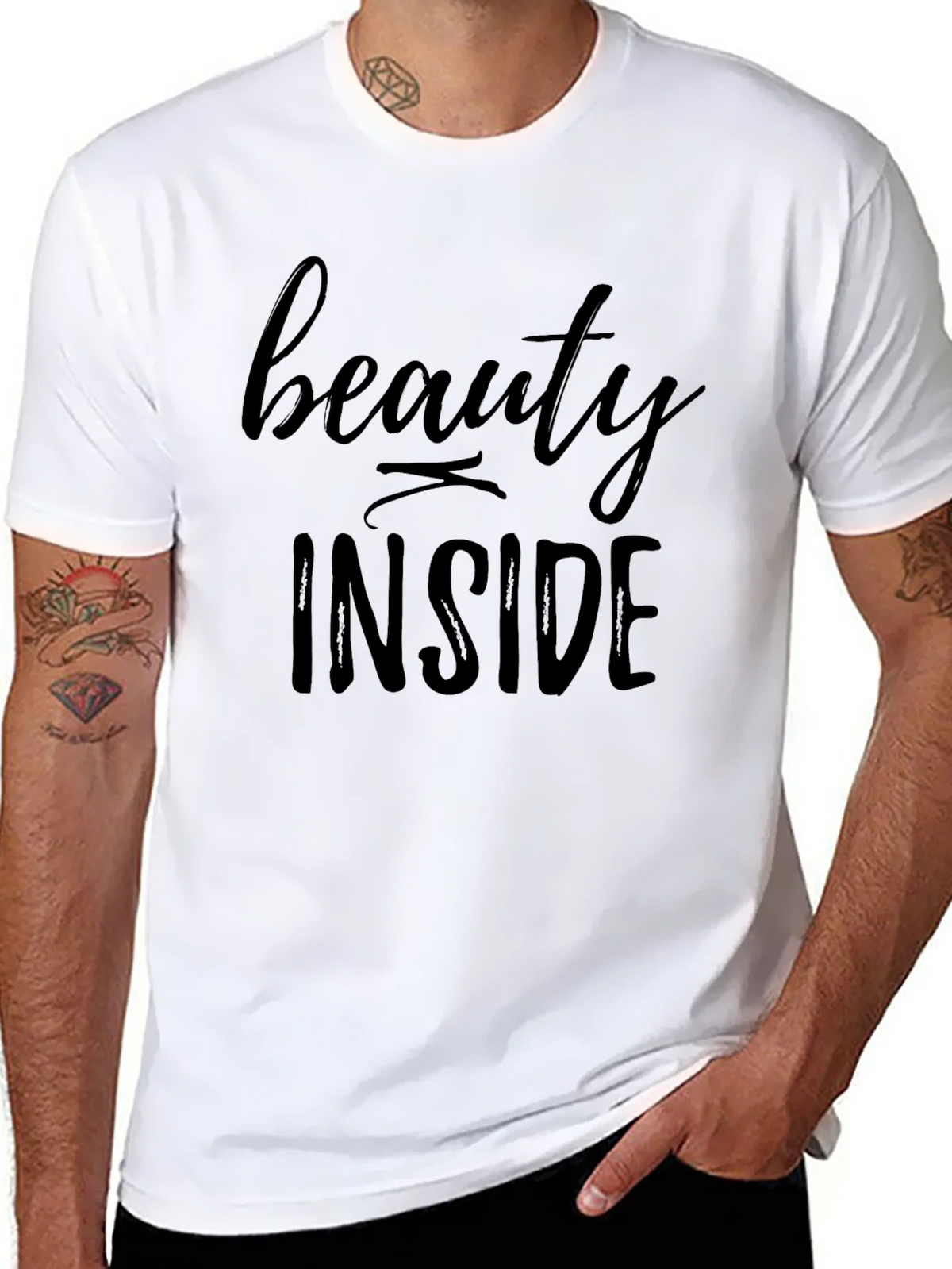 Beauty Inside Graphic Tee - Black T-Shirt product image 7