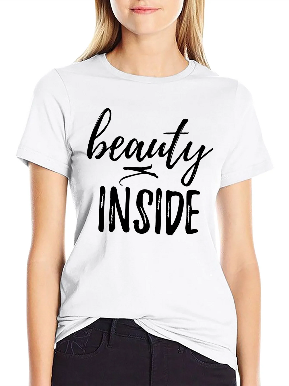 Beauty Inside Graphic Tee - Black T-Shirt product image 8