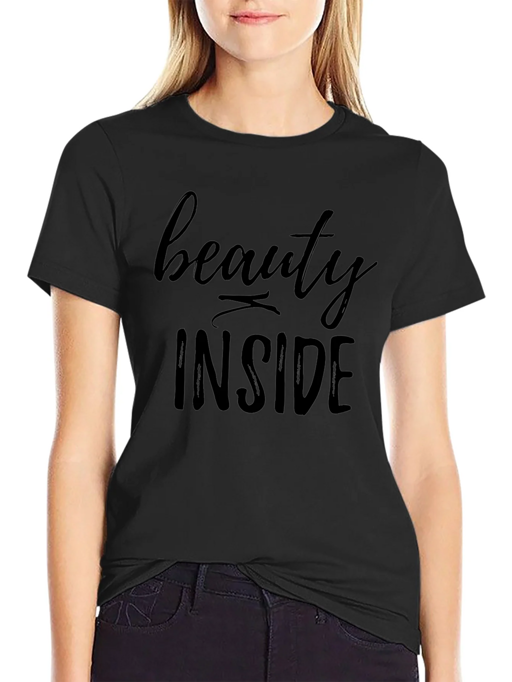 Beauty Inside Graphic Tee - Black T-Shirt product image 2