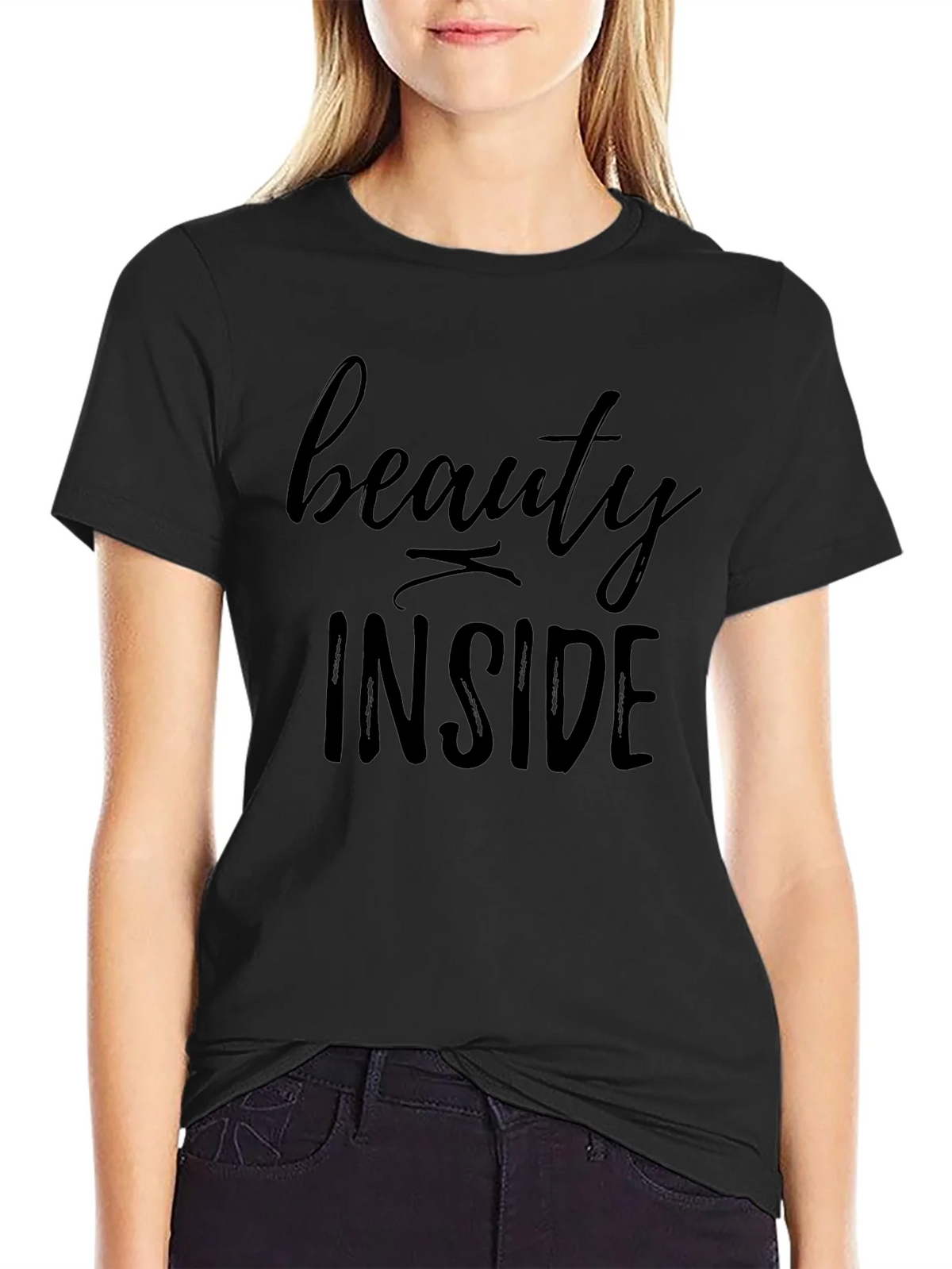 Beauty Inside Graphic Tee - Black T-Shirt product image 2