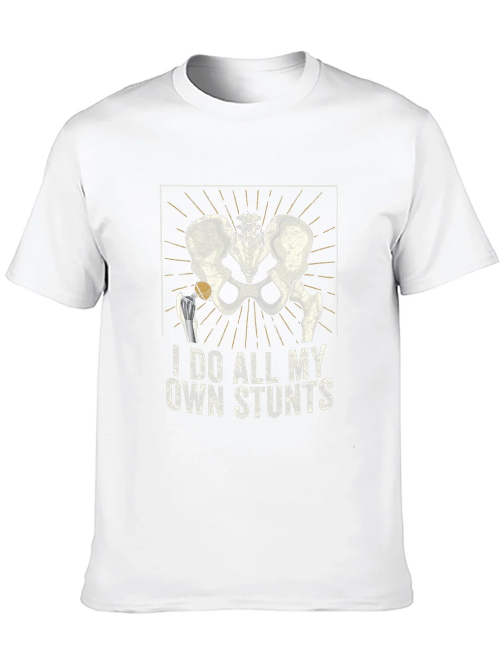 I Do All My Own Stunts Skeleton Hip T-Shirt product image 9