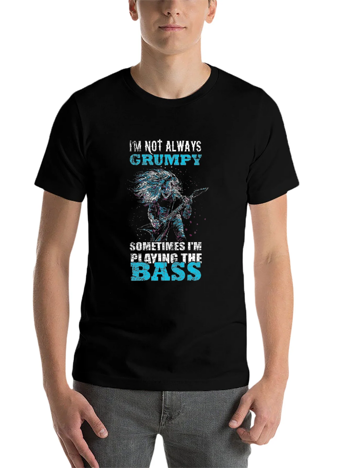 Grumpy Bass Player Graphic T-Shirt product image 4