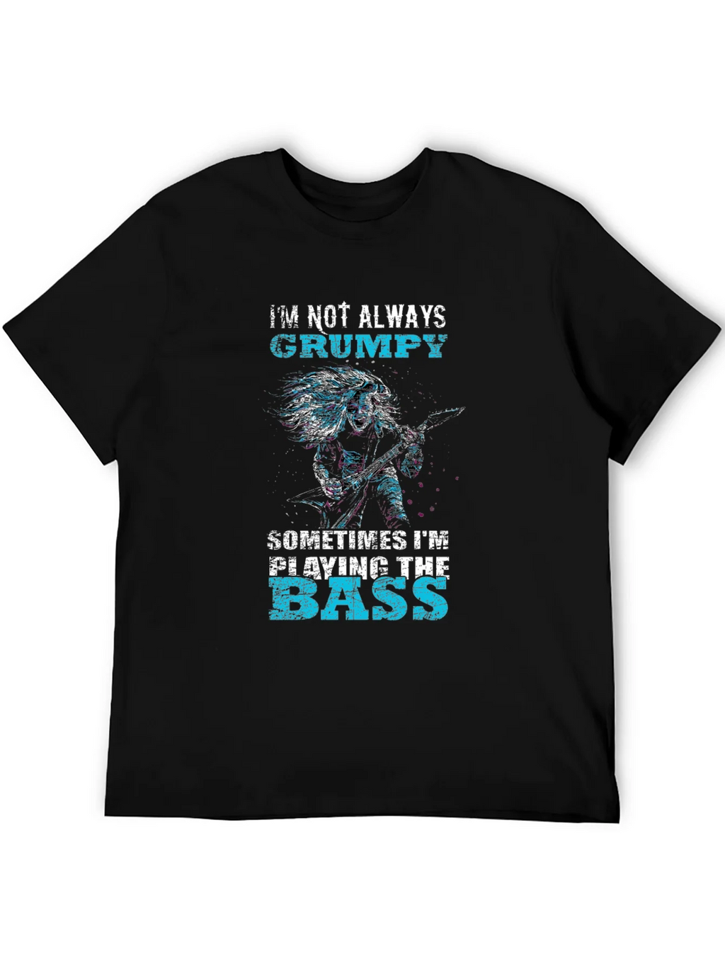 Grumpy Bass Player Graphic T-Shirt product image 5