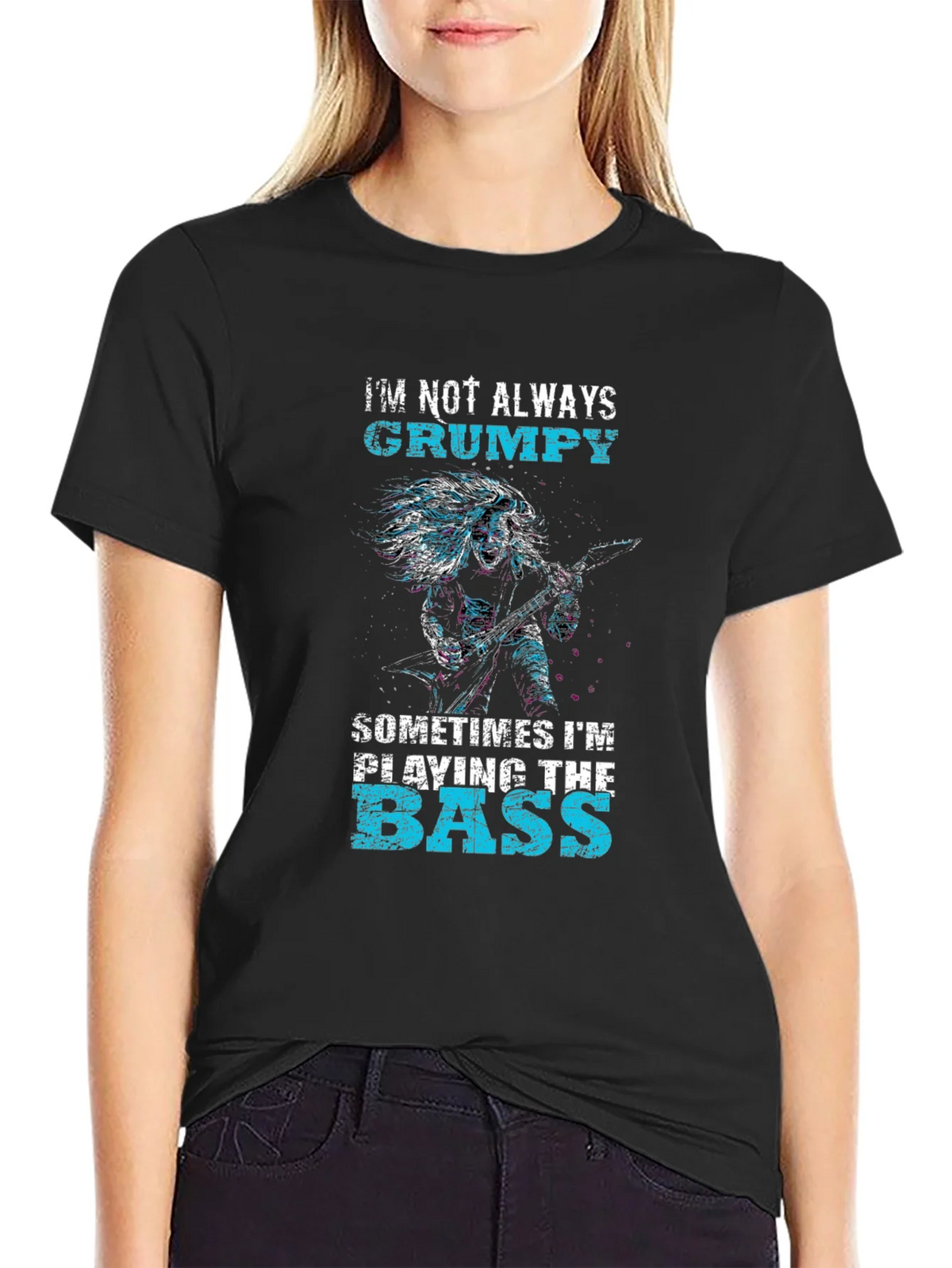 Grumpy Bass Player Graphic T-Shirt product image 2