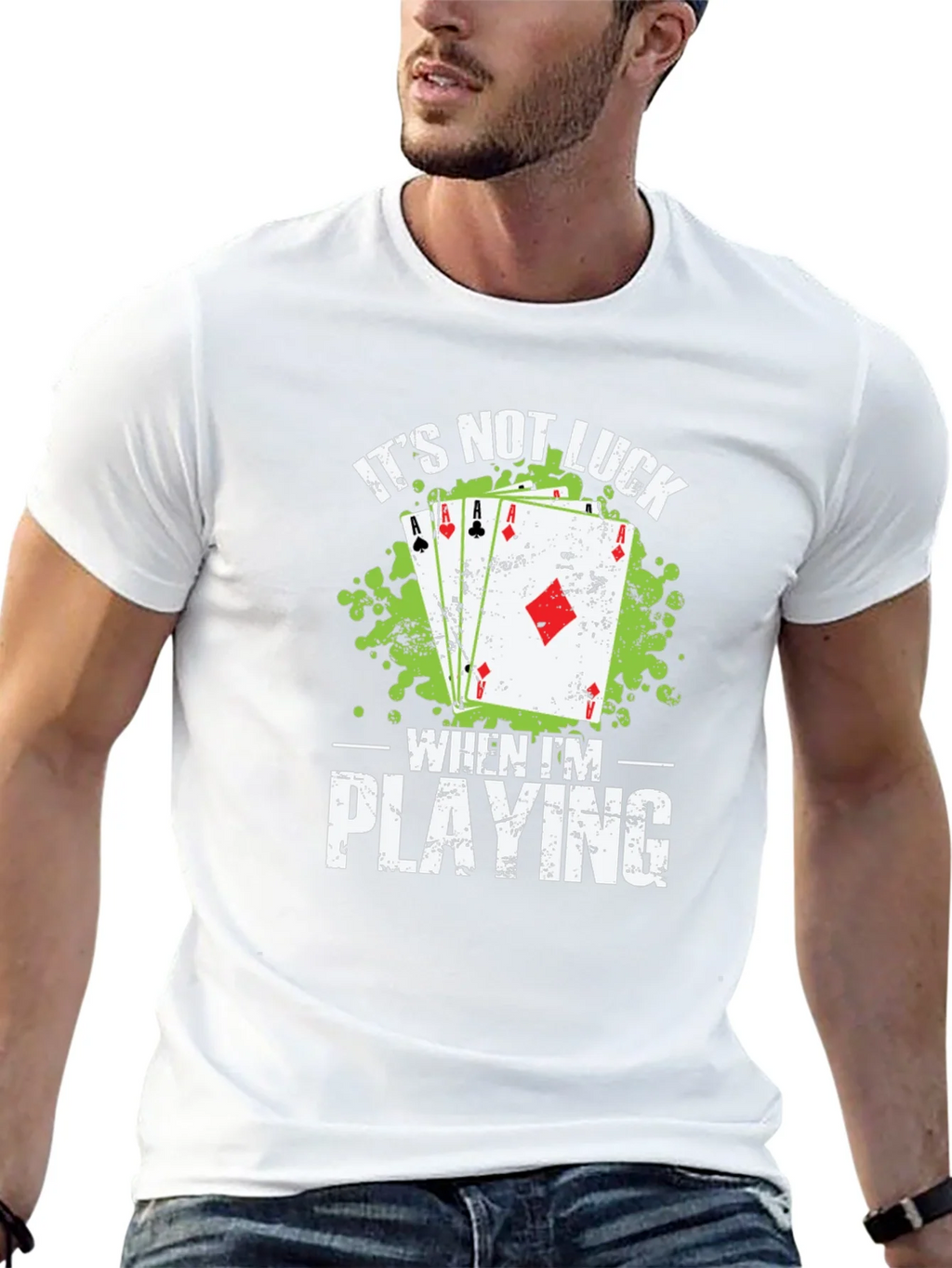 Poker Player Its Not Luck Graphic T-Shirt product image 12
