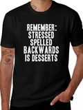 Stressed Spelled Backwards Dessert Funny T-Shirt product image 1