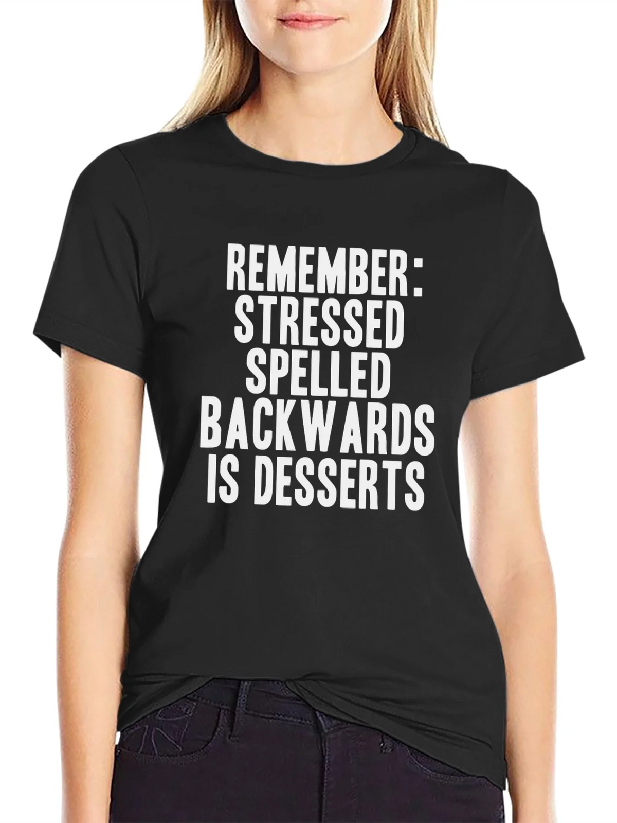 Stressed Spelled Backwards Dessert Funny T-Shirt product image 2