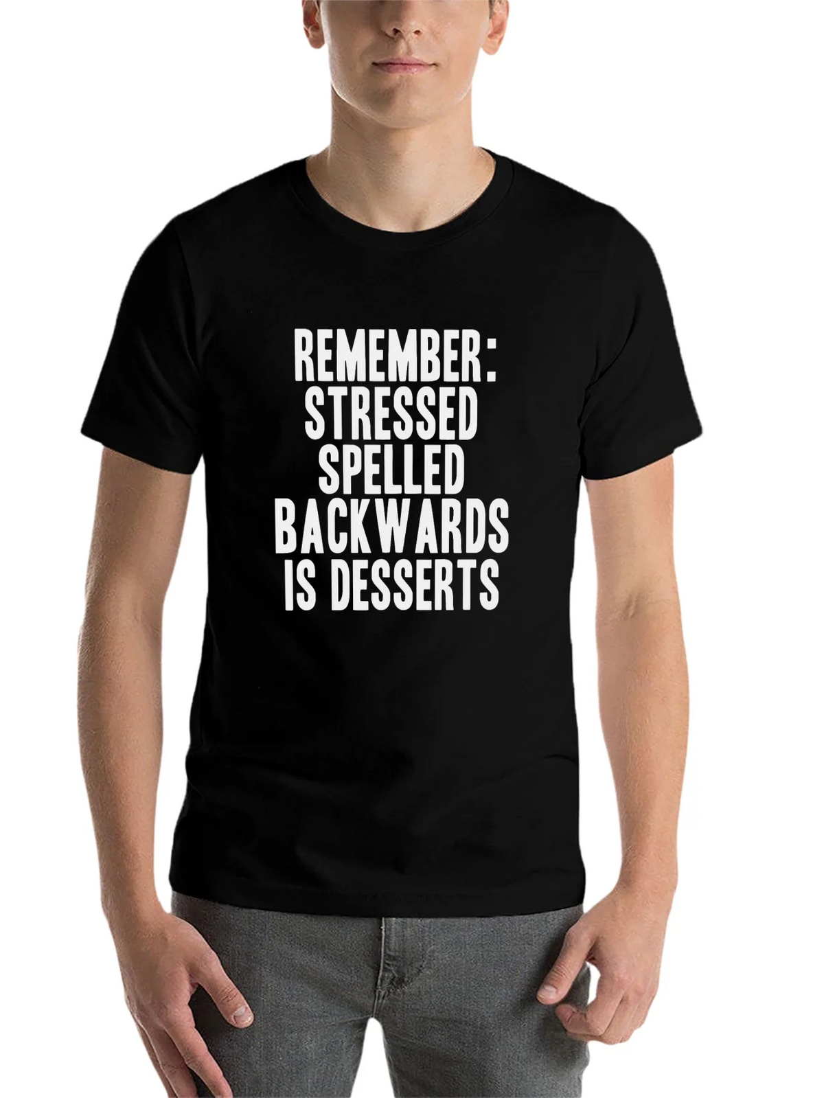 Stressed Spelled Backwards Dessert Funny T-Shirt product image 4