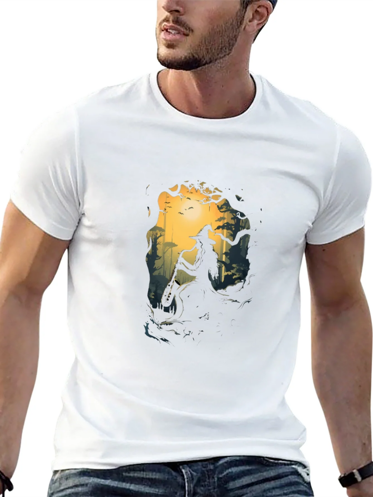 Enchanted Forest Witch Graphic Tee - Black product image 12