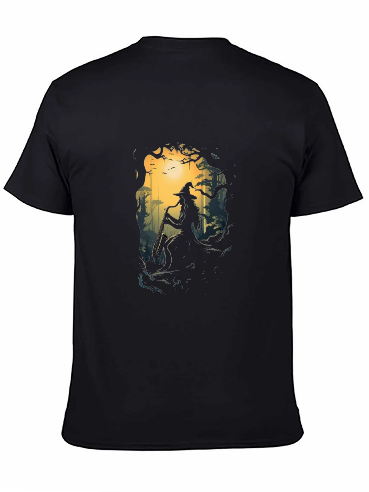 Enchanted Forest Witch Graphic Tee - Black product image 4