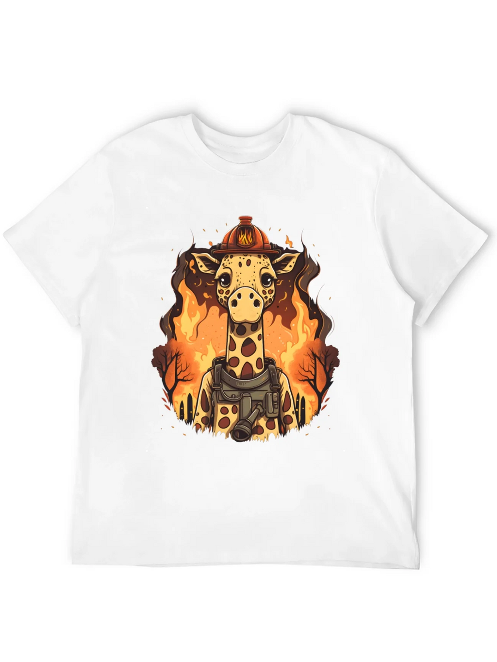 Giraffe Firefighter Graphic Tee product image 11