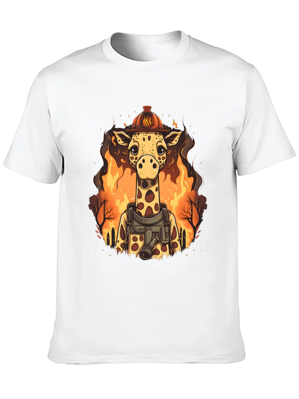 Giraffe Firefighter Graphic Tee product image 9