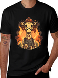 Giraffe Firefighter Graphic Tee product image 1