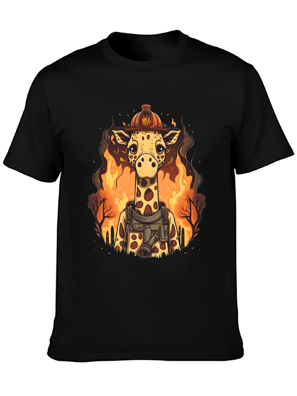 Giraffe Firefighter Graphic Tee product image 3