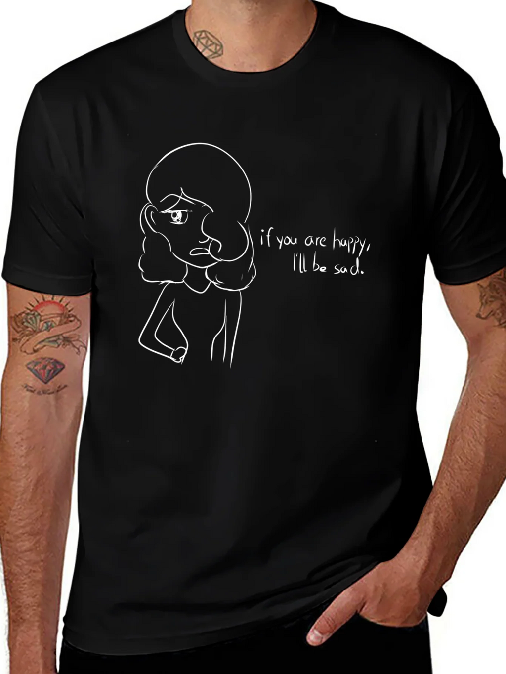 Sad Girl T-Shirt - Unique Graphic Tee product image 1