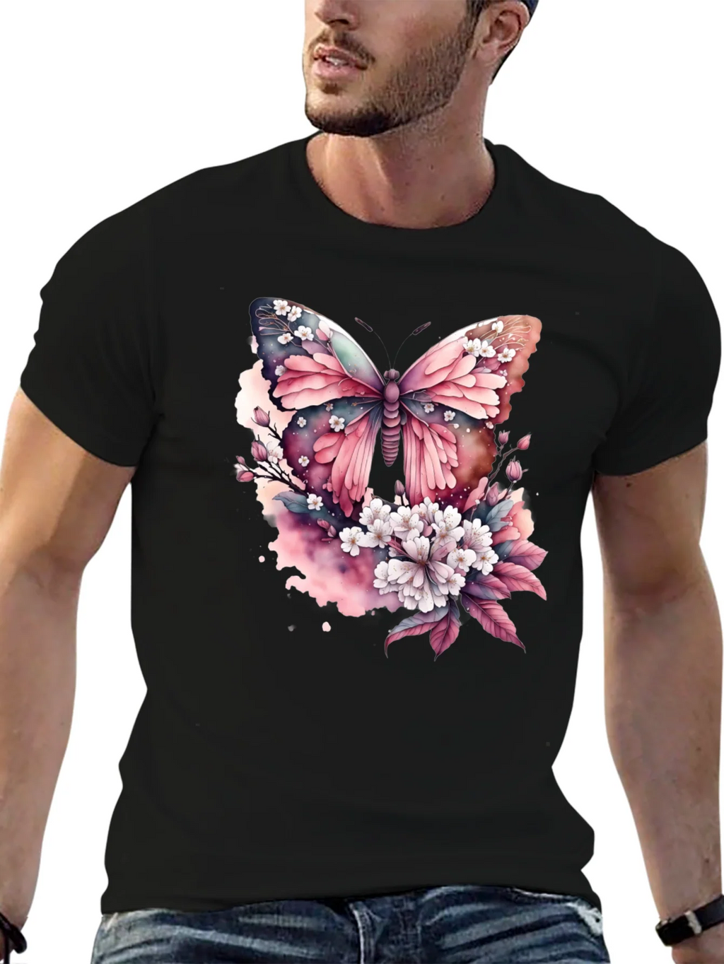 Butterfly Floral Print T-Shirt product image 6
