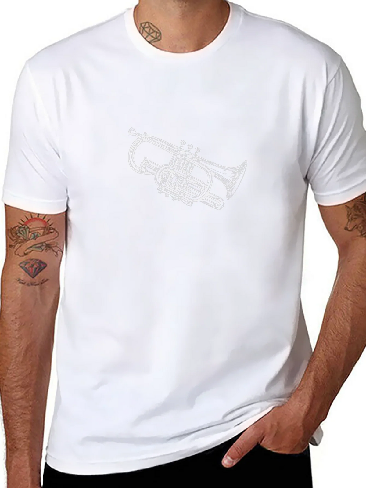 Trumpet Graphic Black T-Shirt product image 7