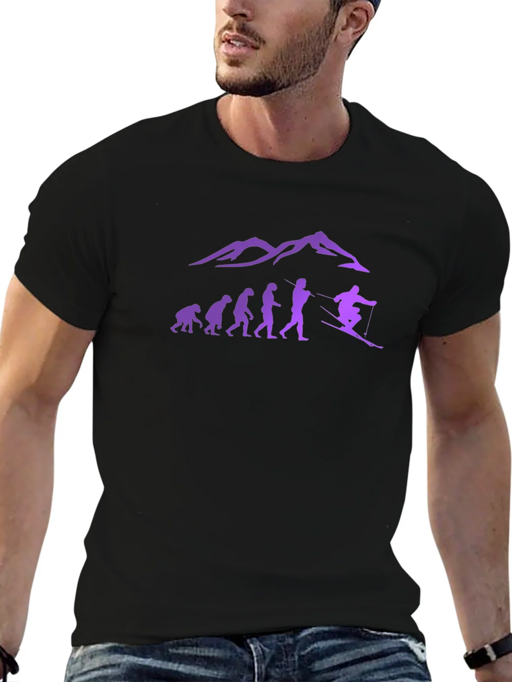 Ski Evolution T-Shirt - Mountain Design product image 6