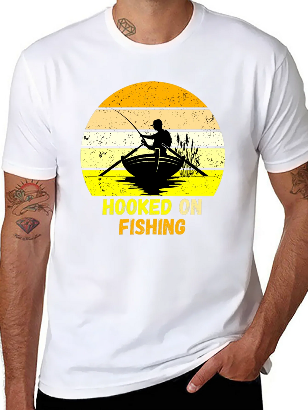 Hooked On Fishing Graphic T-Shirt product image 7