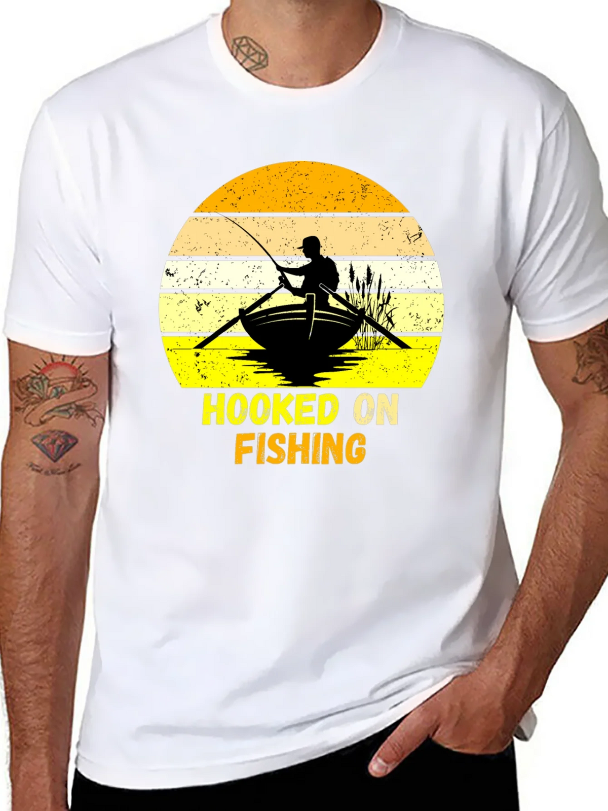 Hooked On Fishing Graphic T-Shirt product image 7