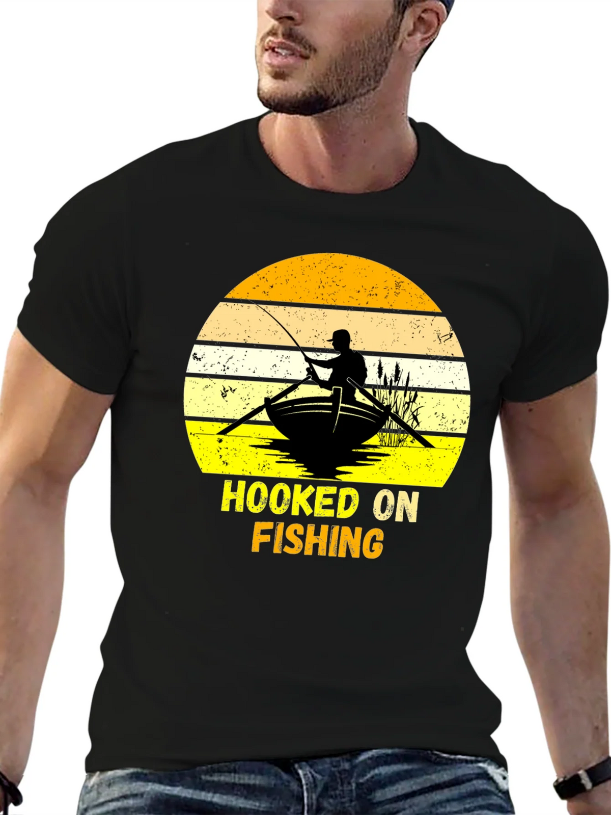 Hooked On Fishing Graphic T-Shirt product image 6