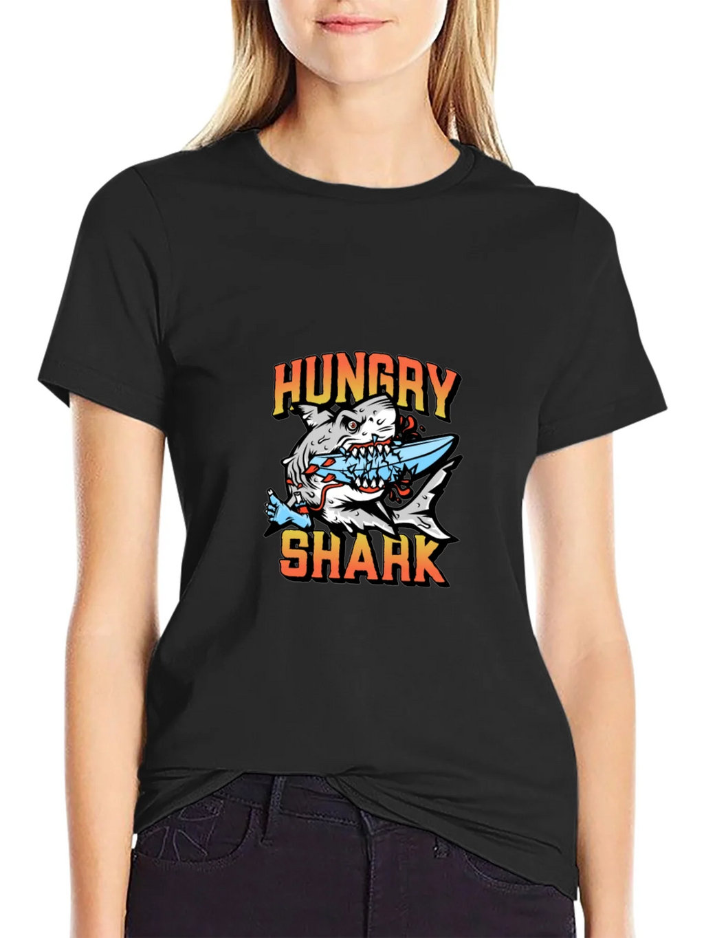 Hungry Shark Graphic T-Shirt - Unisex product image 2