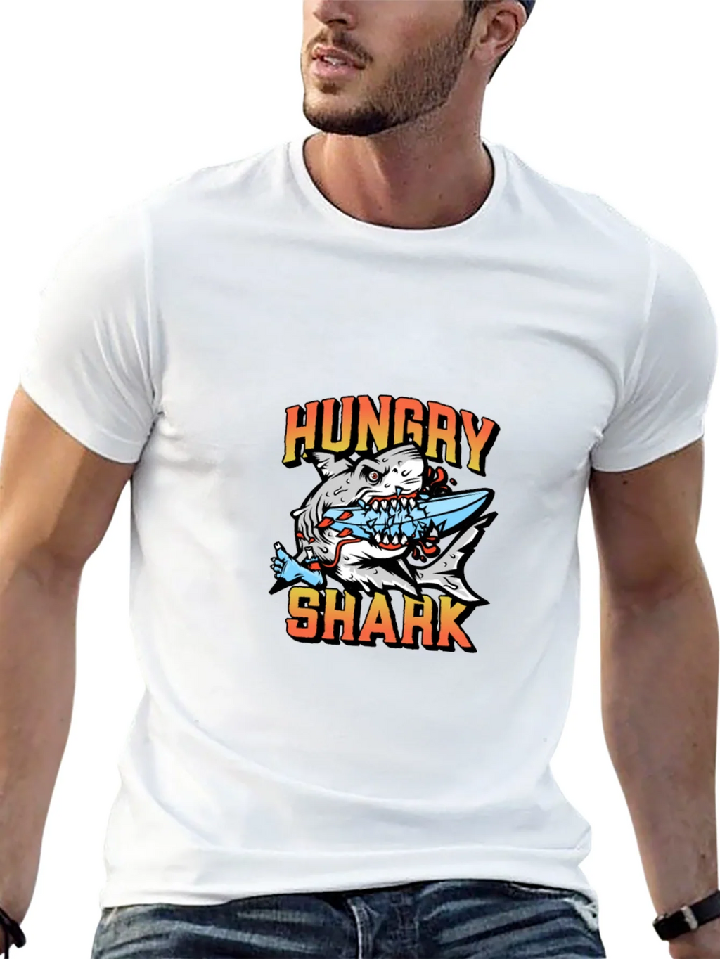Hungry Shark Graphic T-Shirt - Unisex product image 12