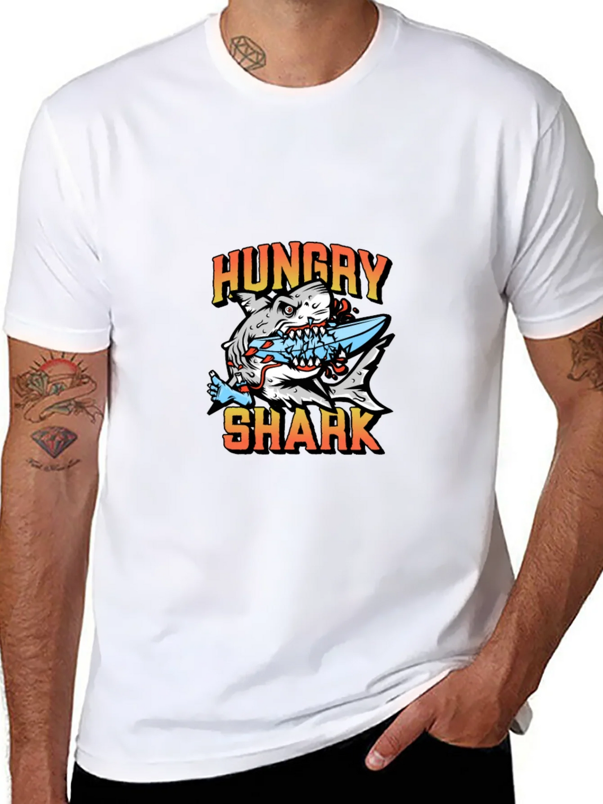 Hungry Shark Graphic T-Shirt - Unisex product image 7